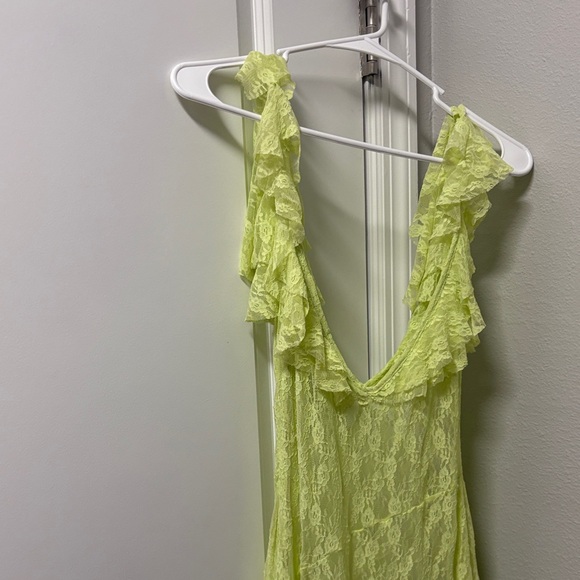 Kimchi Blue Lace Ruffle Dress in Light Green - Picture 7 of 12